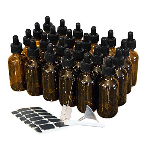 Get Special Price Mockins 24 pack Amber 2 Oz Glass Dropper Bottles | The Amber Glass Bottles Includes a Dropper & Funnel and Brush with Bonus Labels to Mark Each One New Deal Mockins 24 pack Amber 2 Oz Glass Dropper Bottles | The Amber Glass Bottles Includes a Dropper & Funnel and Brush with Bonus Labels to Mark Each One