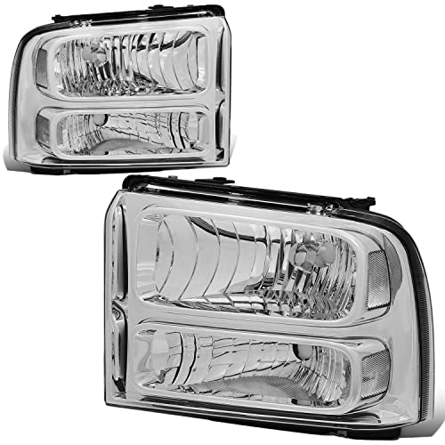 DNA MOTORING Headlamps Headlight Assembly Compatible With 05-07 Ford F250-350 F450 F550SD,...