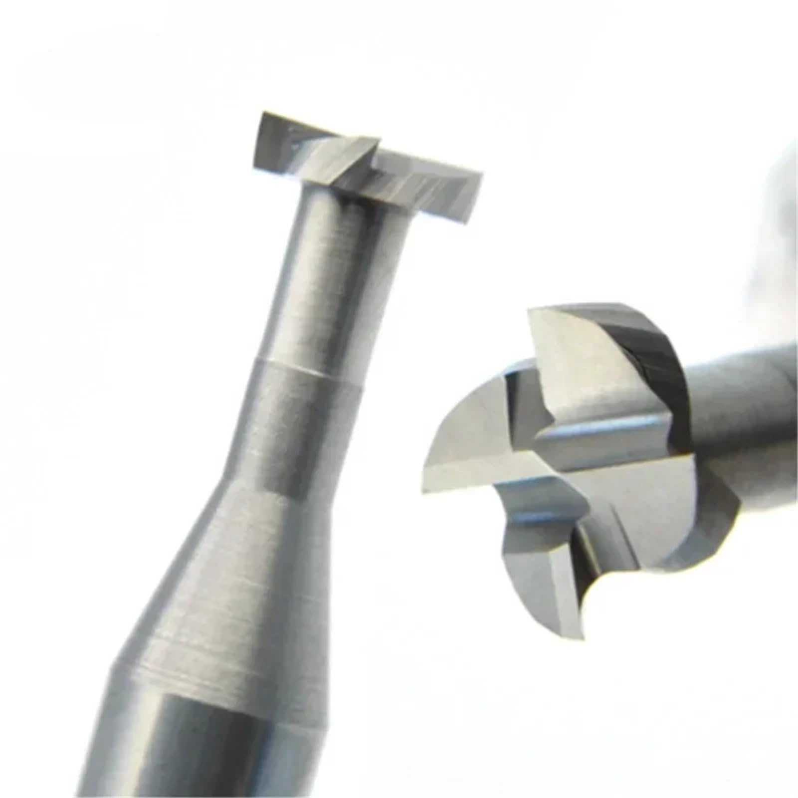 Fresa de ranura en T carburo CNC 4 mm a 10, 6 y 8, portaherramientas para fresadora flauta 55 grados HRC(T2xD8xd3.5x8x50L)