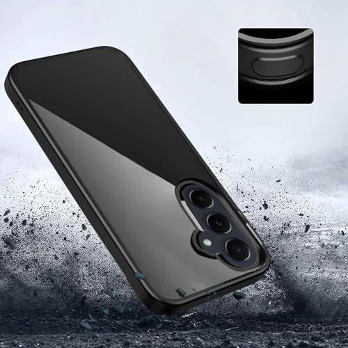Image of amazon basics Transparent Hard Back Case Cover for Samsung Galaxy A15 (Black)