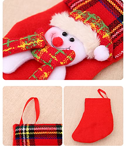 LIBAIJIAA Calze di Natale,4 Pezzi Mini Calze di