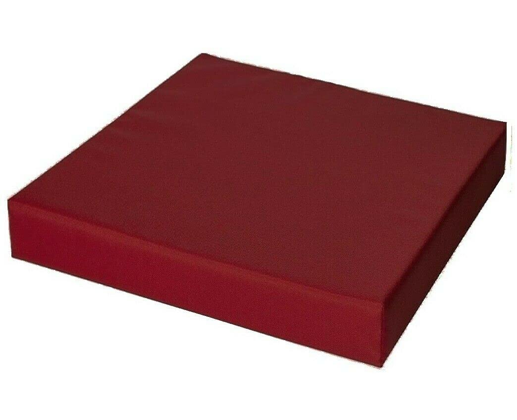 Goldstar Shop Burgundy Goldstar 4 In Thick Waterproof Seat Pad Chair Bench Cushion Outdoor Indoor Garden Camping, 24 X 24 In