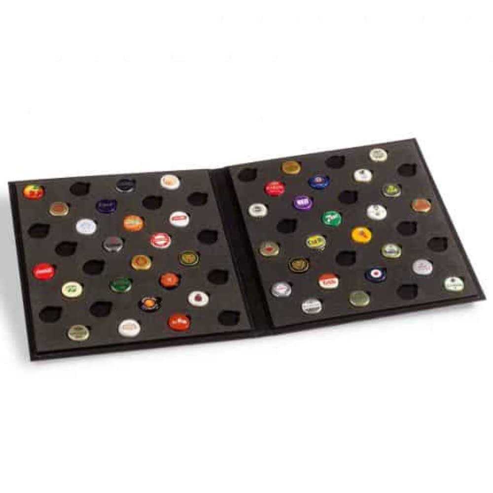 Álbum de Tapones Corona Leuchtturm Presso Colección de 64 Chapas de Cerveza