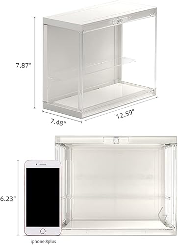 Miniatura 6 de GOTO Caja transparente de exhibición, estuche de almacenamiento para muñecas, estuche apilable para Pop Mart, kits de garaje, figuras de acción,