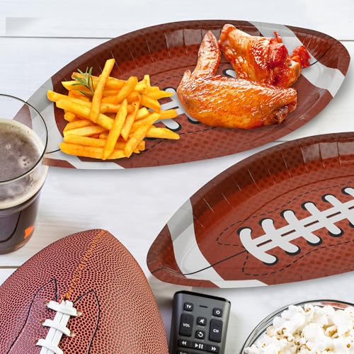 Qzyl FOOTBALL-50 Pcs Football Plates, Football Party Plates, Football Shaped Disposable Paper Plates, Super Bowl 2024 Party Plates thumb #6