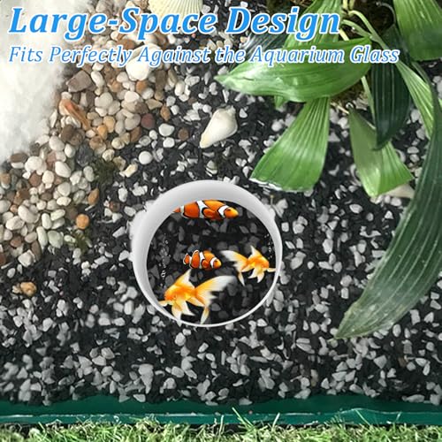 Image of Aquarium Underground Tunnel Cave, Mini Fish Tank Underground Dome Tunnel, Big Window Viewing Fish & Shrimp Under Gravel, Aquariums Fish Tank Decor Hideaway, Fish Cave for Aquarium Hideout