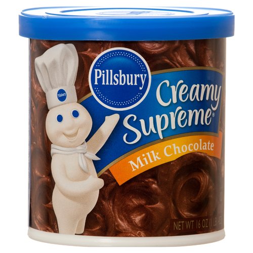 Pillsbury Creamy Supreme Milk Chocolate Frosting 16 oz (Pack of 8) Dessert Icings