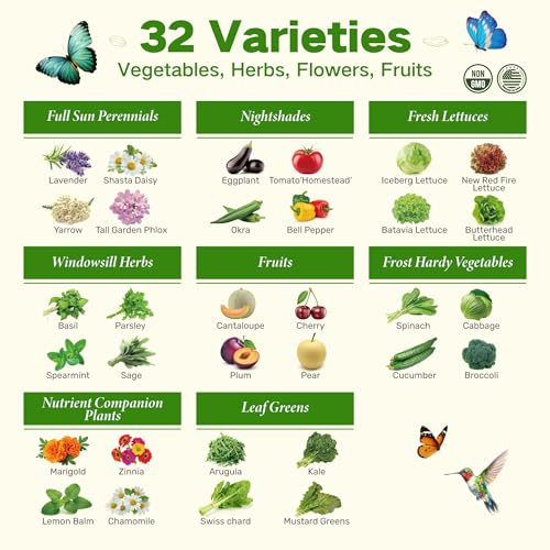 Zone 8 Heirloom Seed Bank, 32 Types Non-GMO Seeds for Planting Vegetables - Image 3