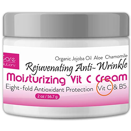 Anti Wrinkle Cream – Anti Aging Cream – ElidaSkinCare Moisturizer for Face and Best Wrinkle Treatment – Rejuvenating Vitamin C Cream + Vitamin B5 + Antioxidants – Organic