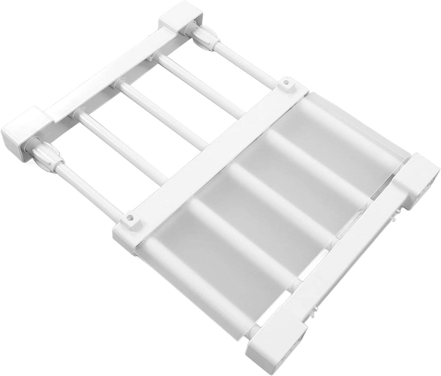 Erweiterbares Teleskop-Regal Für Schränke – 37–85 Cm Länge, 27–43 Cm Tiefe, Kohlenstoffstahl, Ohne Bohren, Für Küche & Kleiderschrank