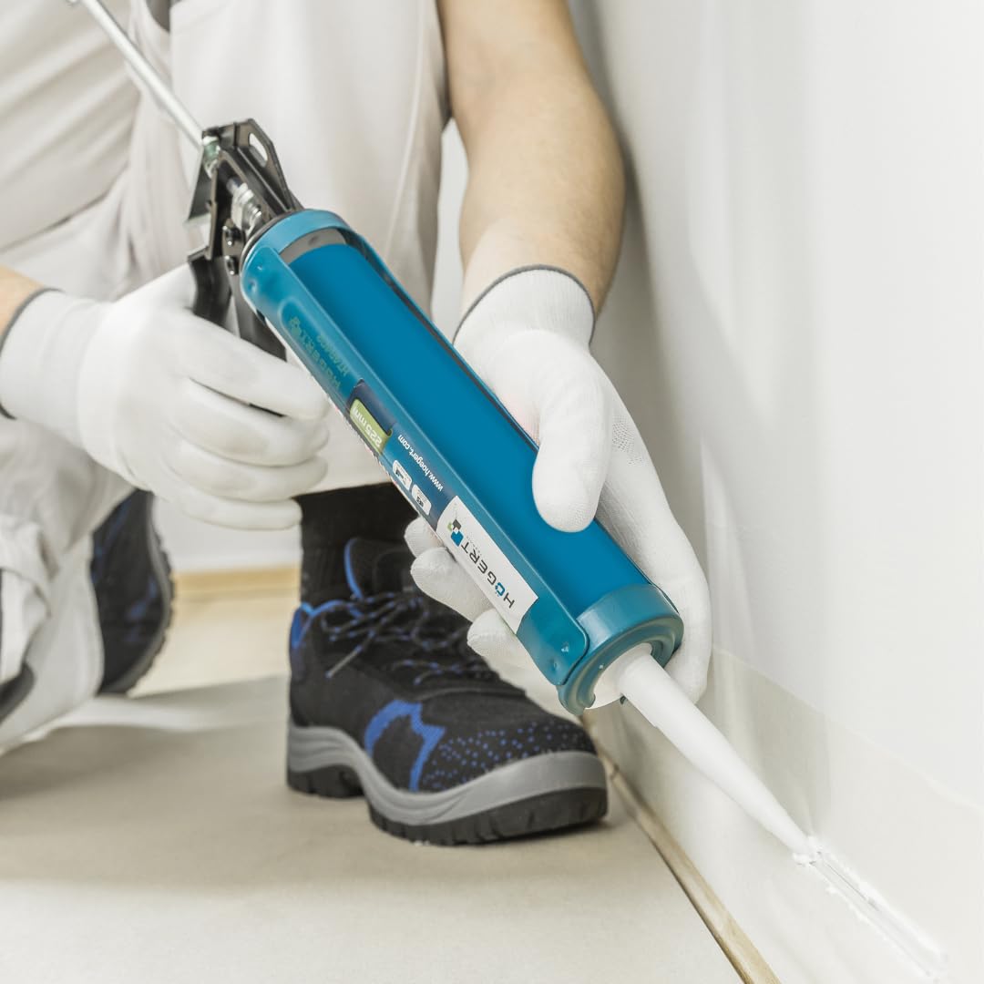 Högert Technik - Pistola per cartucce - Siringa in silicone per l'utilizzo di tutte le cartucce di sigillanti e adesivi da 310 ml - Pistola a cartuccia - Forza di pressione: 1800 N