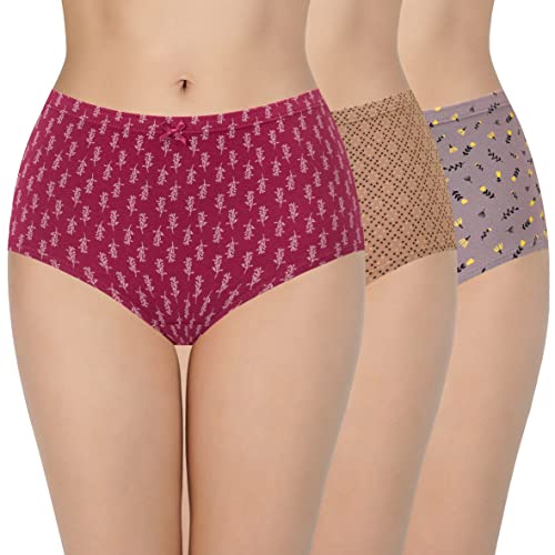 Image of Amante Inner Elastic Cotton Full Brief Panty Pack- Pack of 3