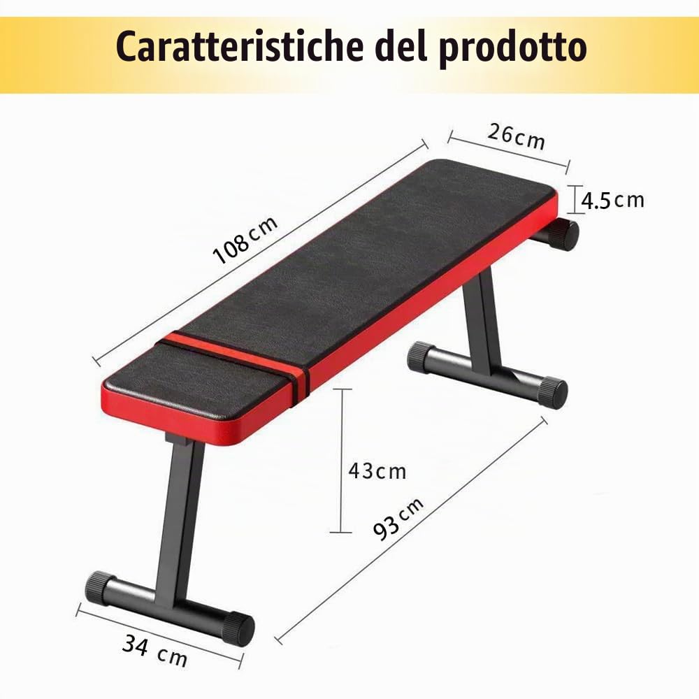 Panca Palestra,Panca da Allenamento Pieghevole per Tutto il Corpo,Pieghevole per Risparmiare Spazio,Adatta per Palestra Domestica e Sala Fitness,Panca da Allenamento a Casa, Capacità di Carico 200Kg