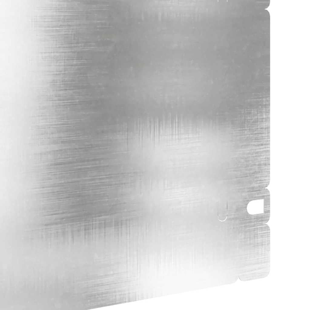 Lot de 10 bordures de pelouse en acier inoxydable Argenté 103 x