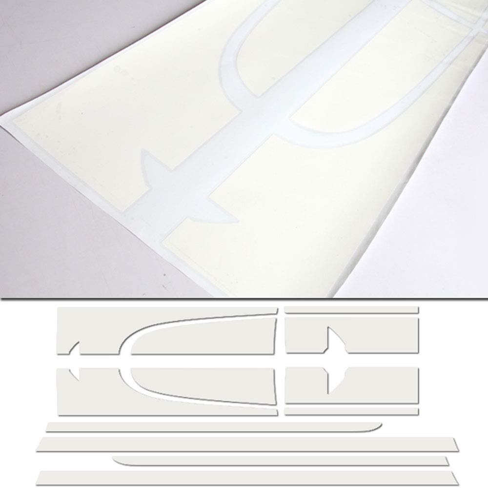 DSYCAR 1 Set Voiture Capot Rayures Tronc Capot Arrière Corps Kit Porte Latérale Rayure Jupe Autocollant pour Mini Countryman Accessoires (Blanc)