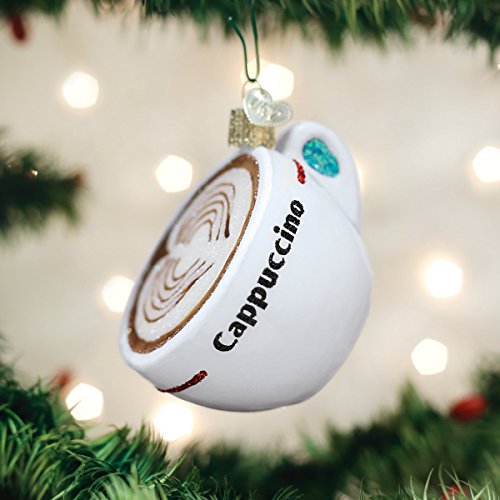 Old World Christmas Coffee and Tea Gifts Glass Blown Ornaments for Christmas Tree Cappuccino, Glas, 3 – Ansicht 2