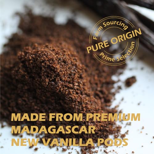 Image of ORGFUN Vanilla Bean Powder 3.53 Oz, Native Ground Madagascar Vanilla Powder Pure Natural No Fillers or Additives Great for Baking, Desserts, Coffee Vegan Gluten Free 100G