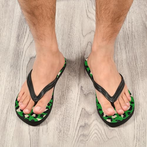 Leopard Green Flip Flop Beach Summer Casual Sandal for Women & Men Shower Shoes 208617934