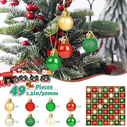 SULOLI Lot de 49pcs Boules de Noël Ensemble de Décoration Boules de Noël – vue 2