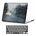 iCasso Macbook Retina 15 Inch Case Rubber Coated Soft Touch Hard Shell Protective Cover For Macbook Pro 15 Inch Retina (No CD-ROM )Model A1398 With Keyboard Cover (Raining Scene)