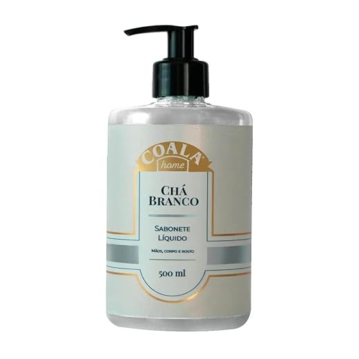 Coala Sabonete Liquido Maos e Corpo Limpa Hidrata Perfuma 500ml Cha Branco