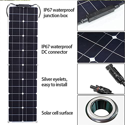 Kit pannello solare flessibile, modulo fotovoltaico monocristallino per ricarica batteria 12-24V, include regolatore di carica da 40 A, ideale per casa e campeggio, opzioni 400W-1200W