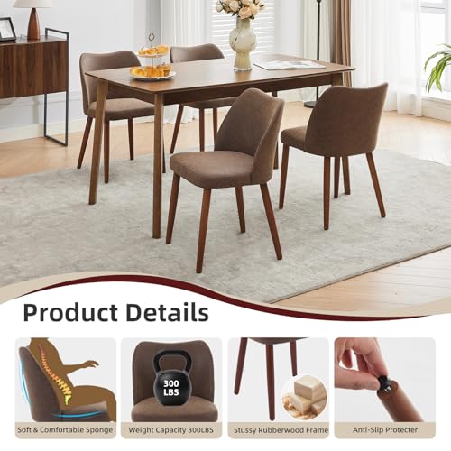 GarveeHome Wooden Upholstered Dining Chairs Set of 2 Modern Dining Chairs - image 3