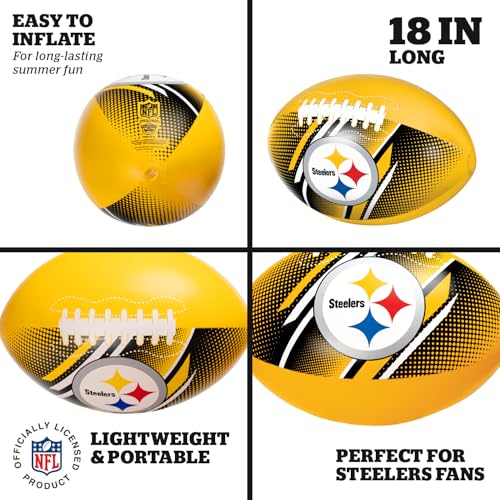 Image of BigMouth 18 inch Inflatable Pool Football Officially Licensed NFL Fan Gear Merchandise Beach Ball Games for Adults and Teens