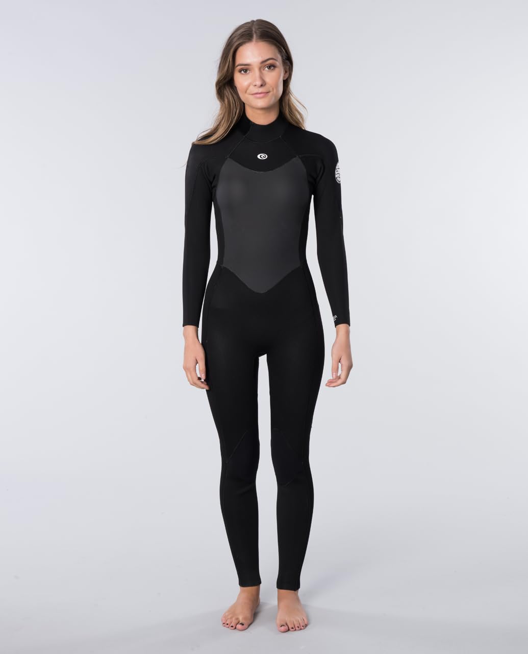 Rip Curl Womens Omega 3/2mm Back Zip Traje de Neopreno - Negro - Ligero