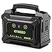 ENKEEO Portable Power Station 222W, Power Charger Camping CPAP Generator Backup Supply 110V/200W (Solar Panel Optional) AC Lithium Battery Outlet, 4USB, 2Type-C Port, LED Light for Travel Emergency