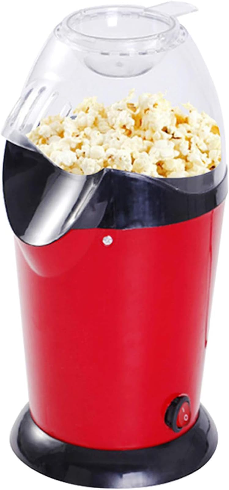 CUSMA Macchina per Popcorn Ad Aria Calda, Macchina per Popcorn Elettrica Senza Olio da 1200 W con Misurino da 60 G E Coperchio Superiore, per Casa, Carnevale E Feste
