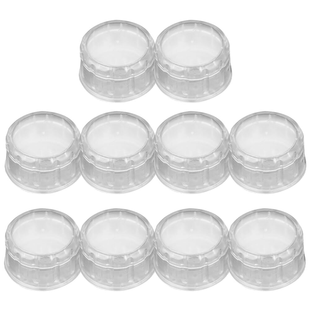 STOBAZA 10pcs Cocktail Shaker Caps of Plastic Shaker Cup/Bo- Shaker Cup Cap Replacement Lids for 500cc (16 oz) 700cc (24 oz) 1000cc (33 oz) Shaker