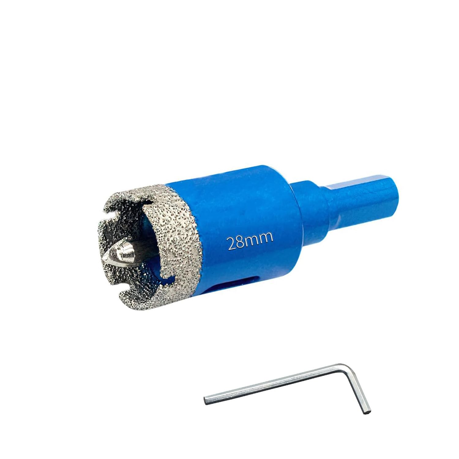 28MM Diamond Hole Saw with Pilot Center Drill Bit,Glass Hole Saw Core Drill Bit with Diamond Surface Coating,Vacuum Brazed Diamond Core Hole Cutter for Tile,Porcelain,Glass