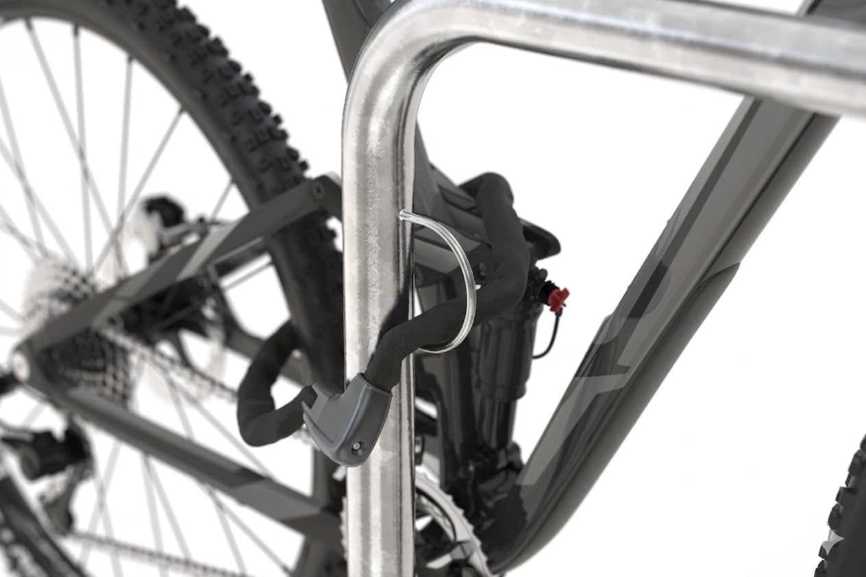 Lot de 3 Dreifke Arceau Vélo Trust 10 Dreifke à Sceller, 750mm | avec Œillets de Sécurité | Support pour 2 Vélos | Appui-vélo en Acier Galvanisé | Qualité Pro