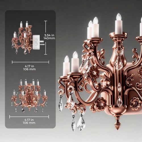 Image of L LOHAS LED Night Lights Plug into Wall,Crystal Chandelier Candle
