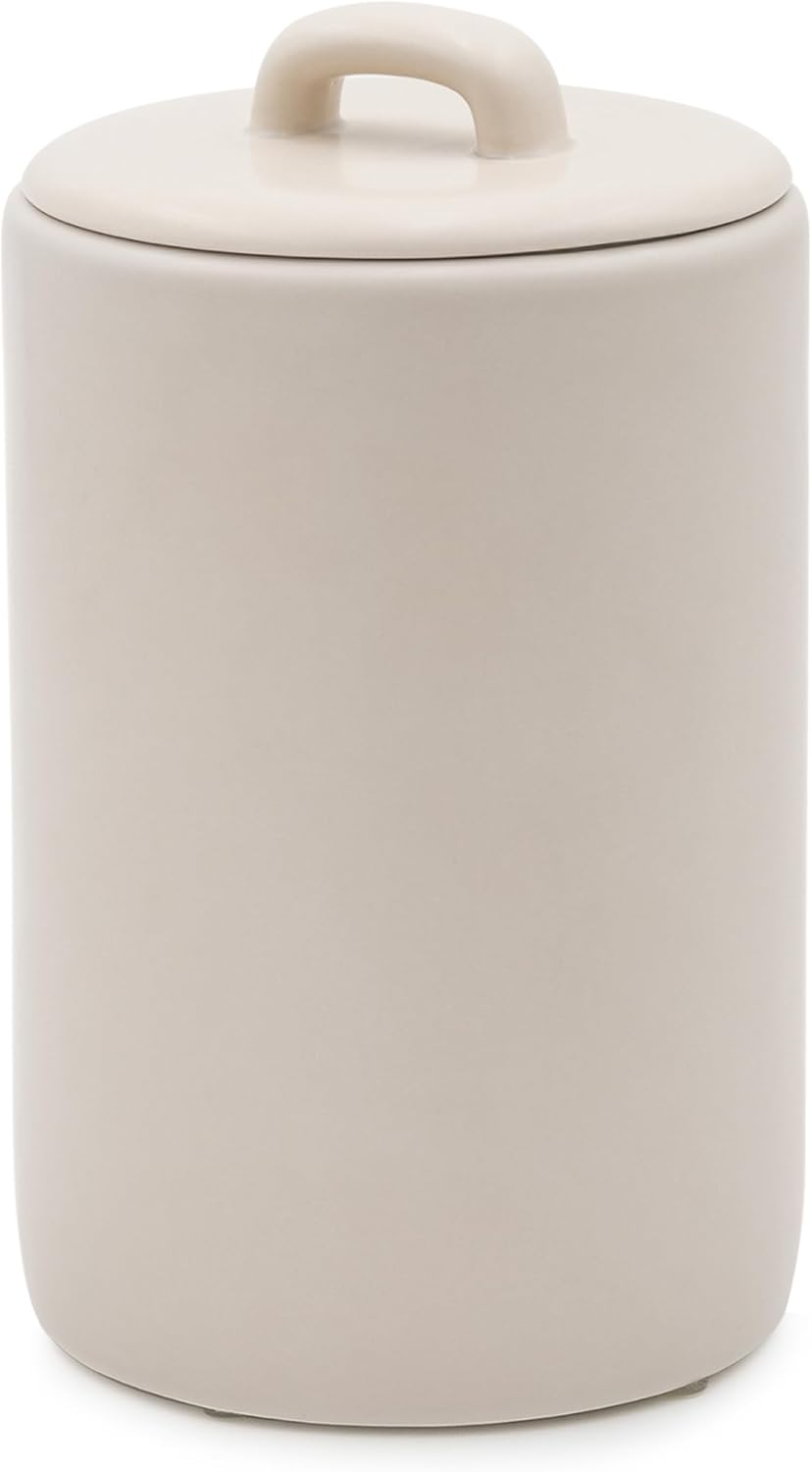 Ceramic Food Storage Jars, 37 Oz, Airtight Lid Handle,Kitchen Canisters for Grounds Coffee, Coffee Pods, Tea, Flour, Sugar, Rice, Pantry Organization or Kitchen Countertop Containers set