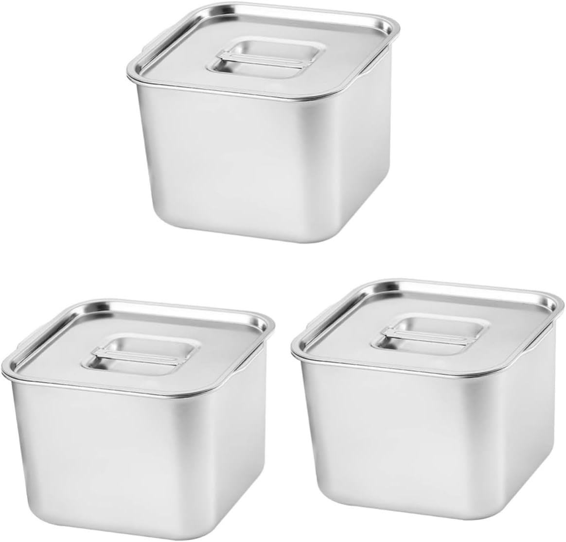 3pcs Square Condiment Case Kitchen Condiment Container Seasoning Storage Jar Spice Holder