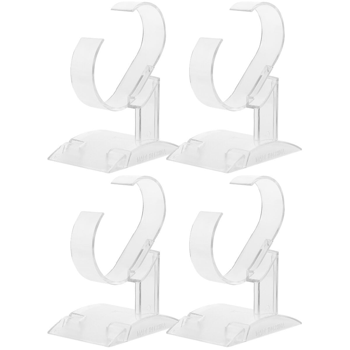 Abaodam 4 pcs Watch Display Stand Watch Holder Jewelry Stand Watch Base Transparent Single Watch Bracelet Display Stand Home Decor Retail Use