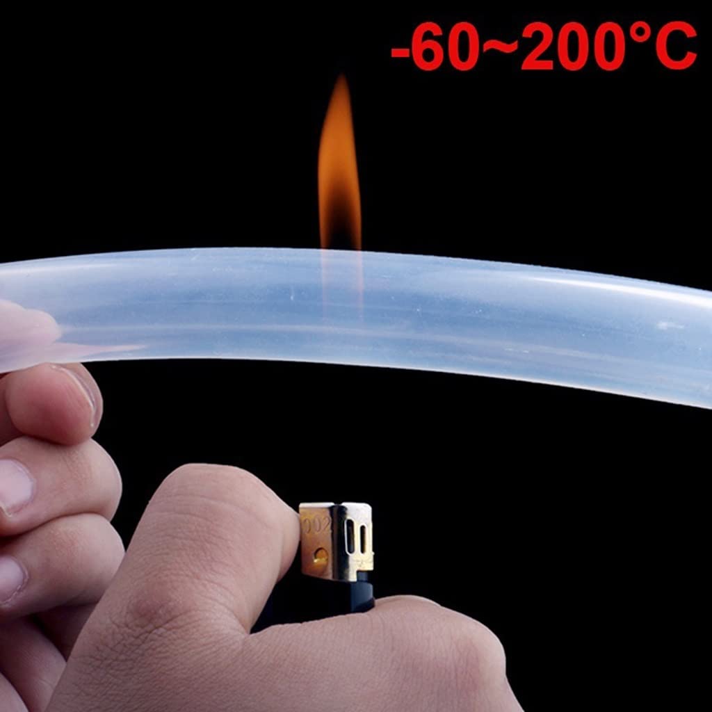 Manguera flexible de caucho de silicona, Manguera de silicona for válvula de drenaje, transparente, insípida, resistente a altas temperaturas, dispensador de agua, bomba peristáltica for uso doméstico