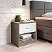 Stella Trading Pepe Mesilla de Noche, Madera, Color Trufa / Blanco, 28...