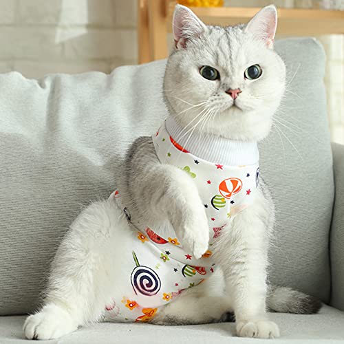 Image of Cat Recovery Suit, 1 PCS Pet Surgical Recovery Suit Pet Cone Alternative for Small Medium Pets, M