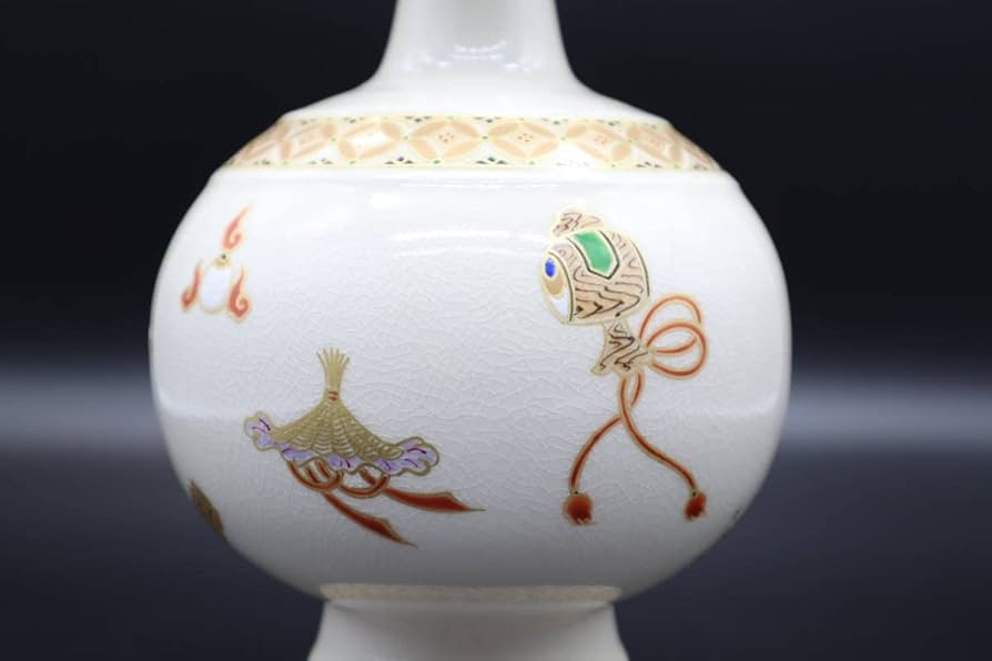 薩摩焼　十五代　沈壽官作　人間国宝　七宝宝尽文花瓶　共箱　送料込み 楽天市場】受注生産 薩摩焼 十五代沈壽官作(ちんじゅかん)白薩摩