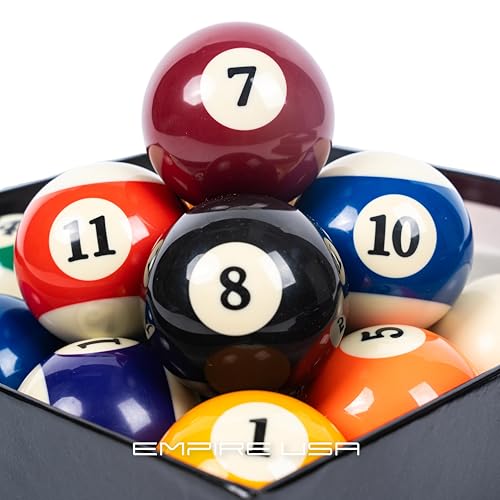 Empire USA Billiard Economy Balls Set – 2.25” Regulation Pool Balls, Premium Resin Billiard Ball Set with Cue Ball for Standard Pool Tables - Image 2