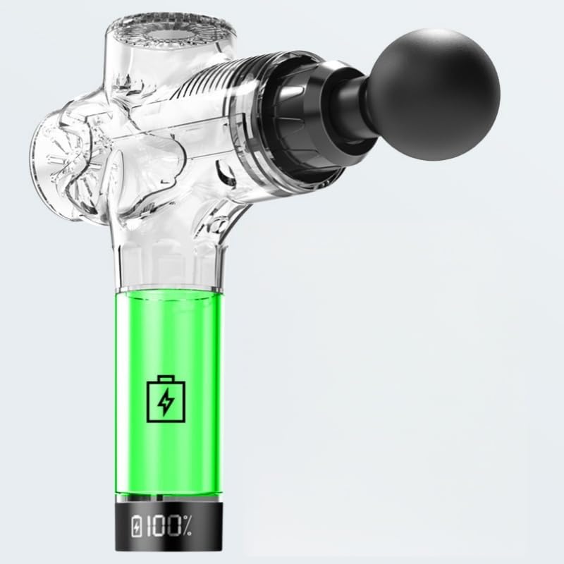 oryzom Pistolet do masażu V1 Pro – technologia głębokich tkanek z 3600 obr./min, 30 regulowanymi poziomami i 6 profesjonalnymi końcówkami dla pełnej ulgi mięśni, cichy ręczny dla sportowców, relacji
