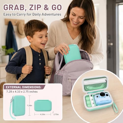 Maleta para cámara instantánea para niños color verde menta miniatura 5