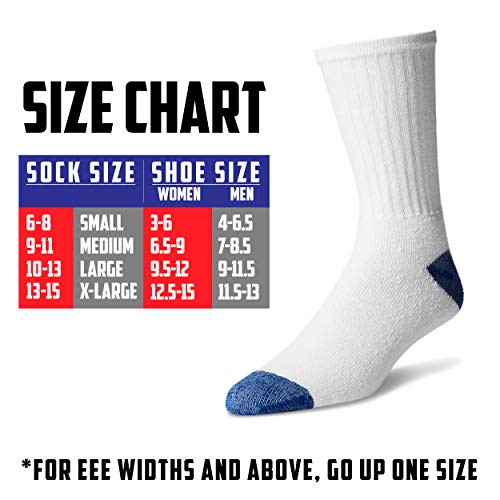 American Made by Sole Pleasers 12-Pack Unisex Everyday Cotton Crew Socks - Size 9-11 - Black4