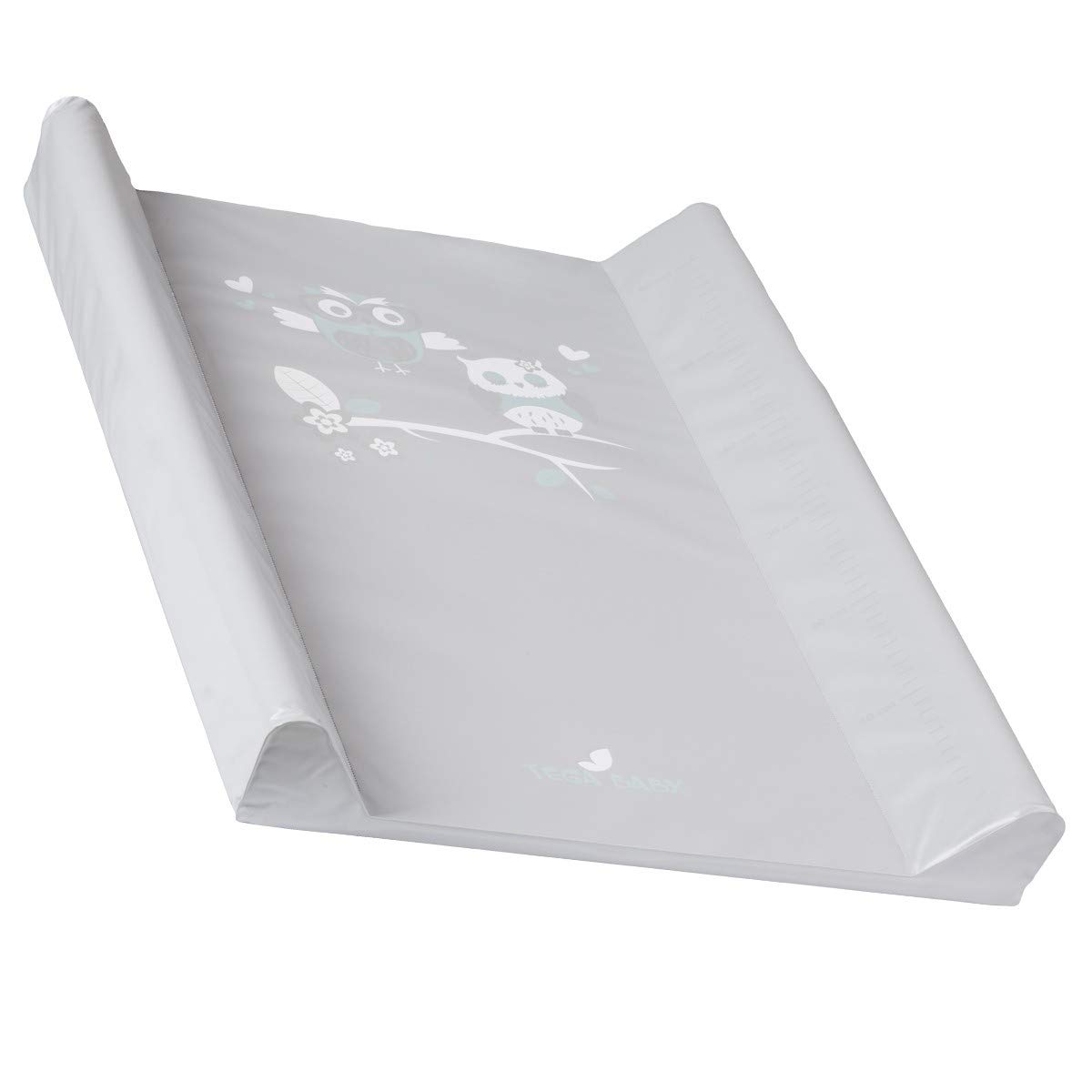 Matelas plan à langer luxe pour bébé 48,​5 X 70 cm Gris Owls