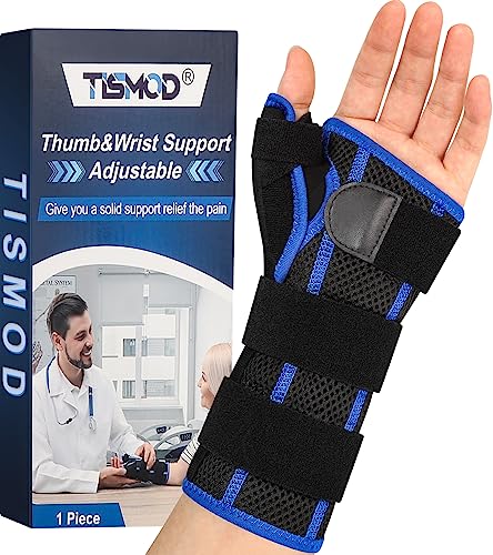 Wrist Brace With Thumb Spica Splint - Adjustable Thumb Wrist Support For Arthritis, Sprains, Tendonitis, Ligament Injury, Carpal Tunnel, De Quervain's Tenosynovitis And Sports Protection Fit Women & Men (Left Hand) #TOP4