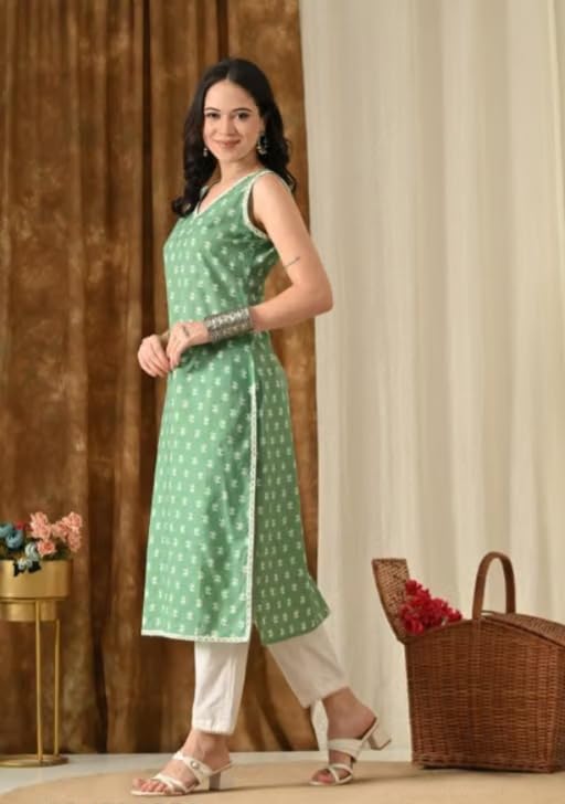 Image of Floral Printed Kurta, Full Sleeve