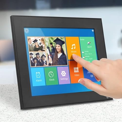 Aluratek - 9" Wifi Touchscreen Ips Lcd Display Digital Photo Frame With Motion Sensor And 16Gb Built-In Memory - Black (Aws09F) #TOP4